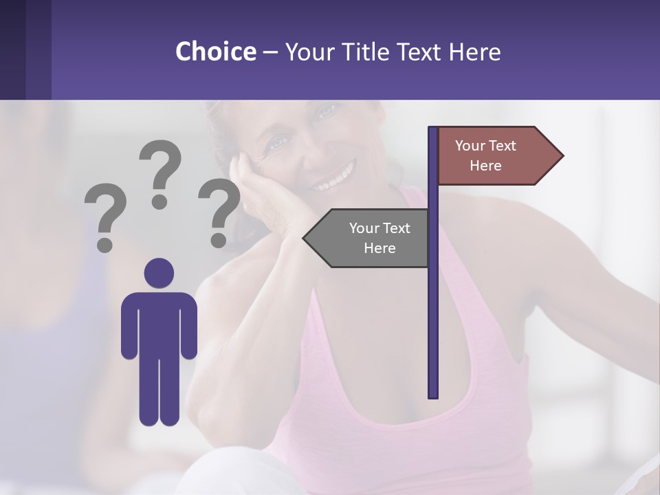 A Woman In A Pink Tank Top Smiles At The Camera PowerPoint Template