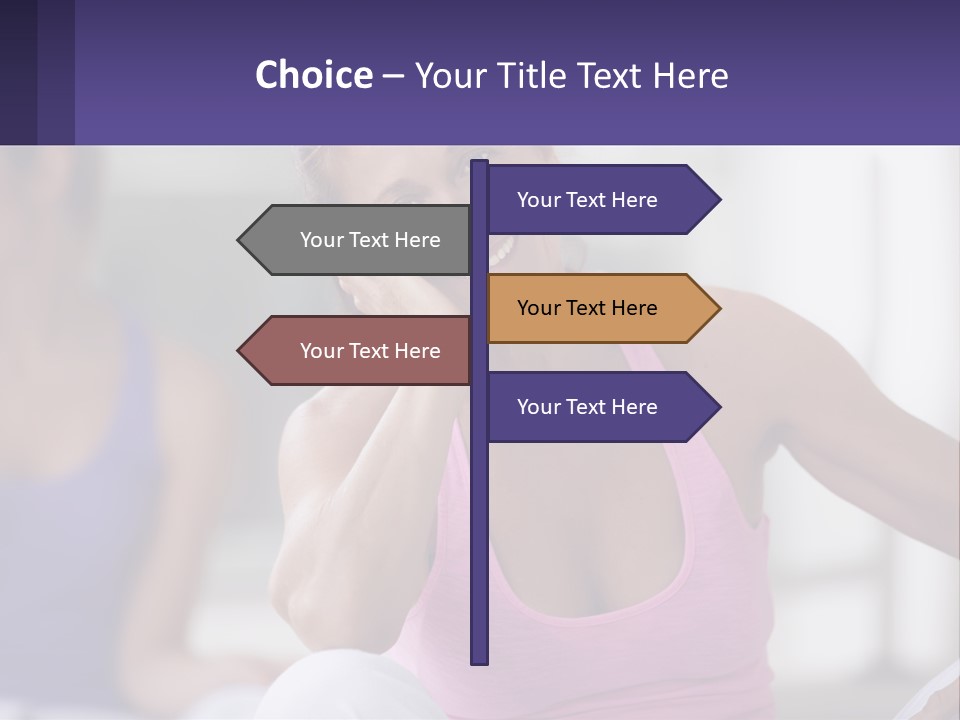 A Woman In A Pink Tank Top Smiles At The Camera PowerPoint Template