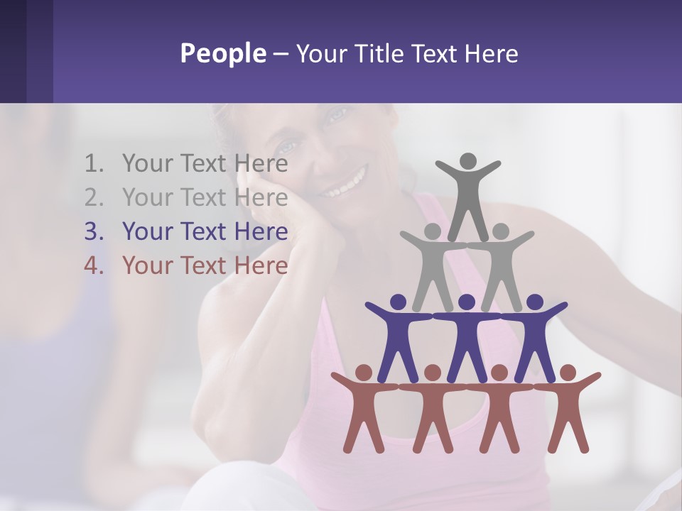 A Woman In A Pink Tank Top Smiles At The Camera PowerPoint Template