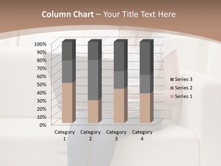 A Woman Sitting On A Couch Using A Laptop Computer PowerPoint Template