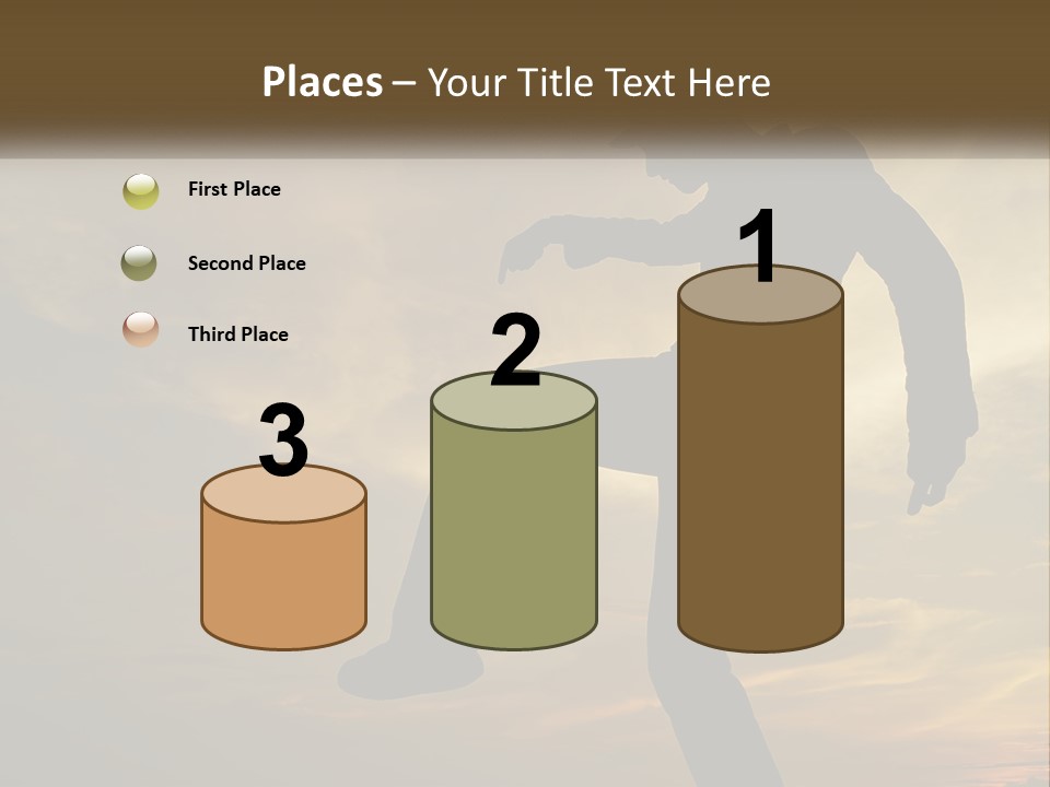 A Silhouette Of A Man Doing A Trick On A Skateboard PowerPoint Template