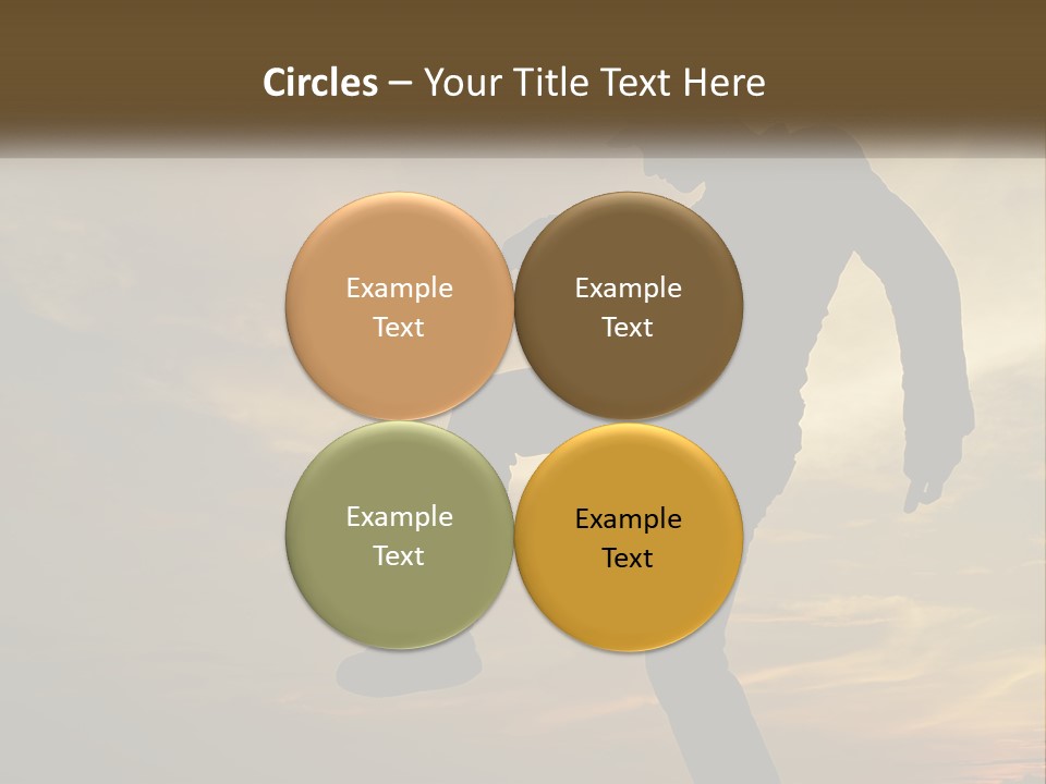 A Silhouette Of A Man Doing A Trick On A Skateboard PowerPoint Template