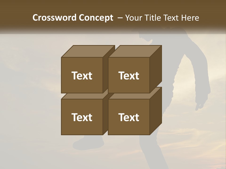 A Silhouette Of A Man Doing A Trick On A Skateboard PowerPoint Template