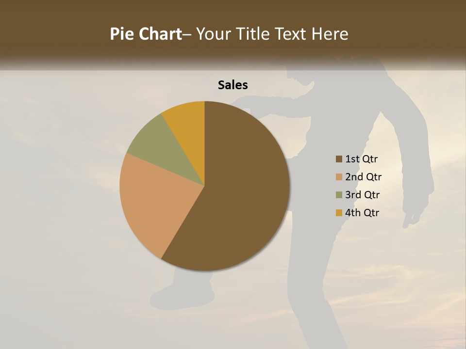 A Silhouette Of A Man Doing A Trick On A Skateboard PowerPoint Template