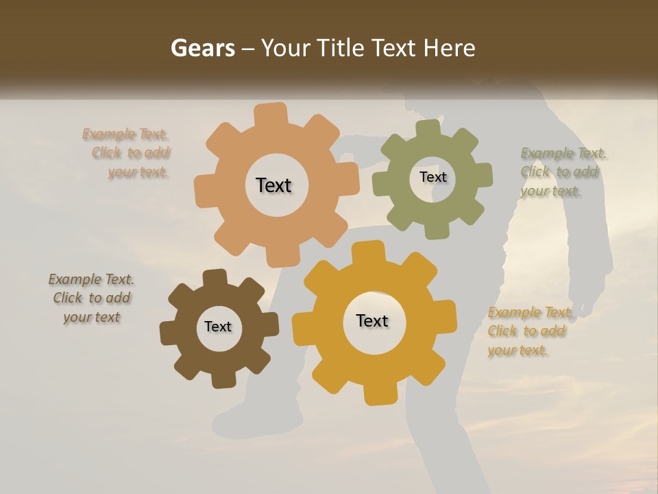 A Silhouette Of A Man Doing A Trick On A Skateboard PowerPoint Template