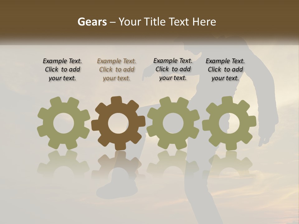 A Silhouette Of A Man Doing A Trick On A Skateboard PowerPoint Template