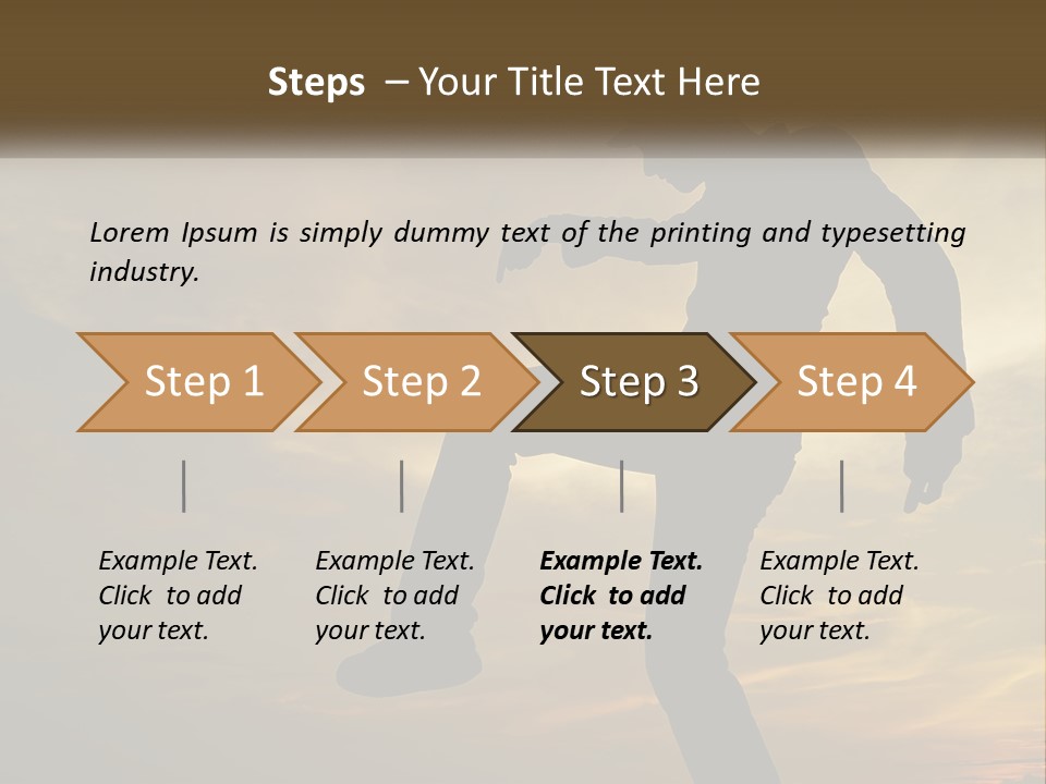 A Silhouette Of A Man Doing A Trick On A Skateboard PowerPoint Template