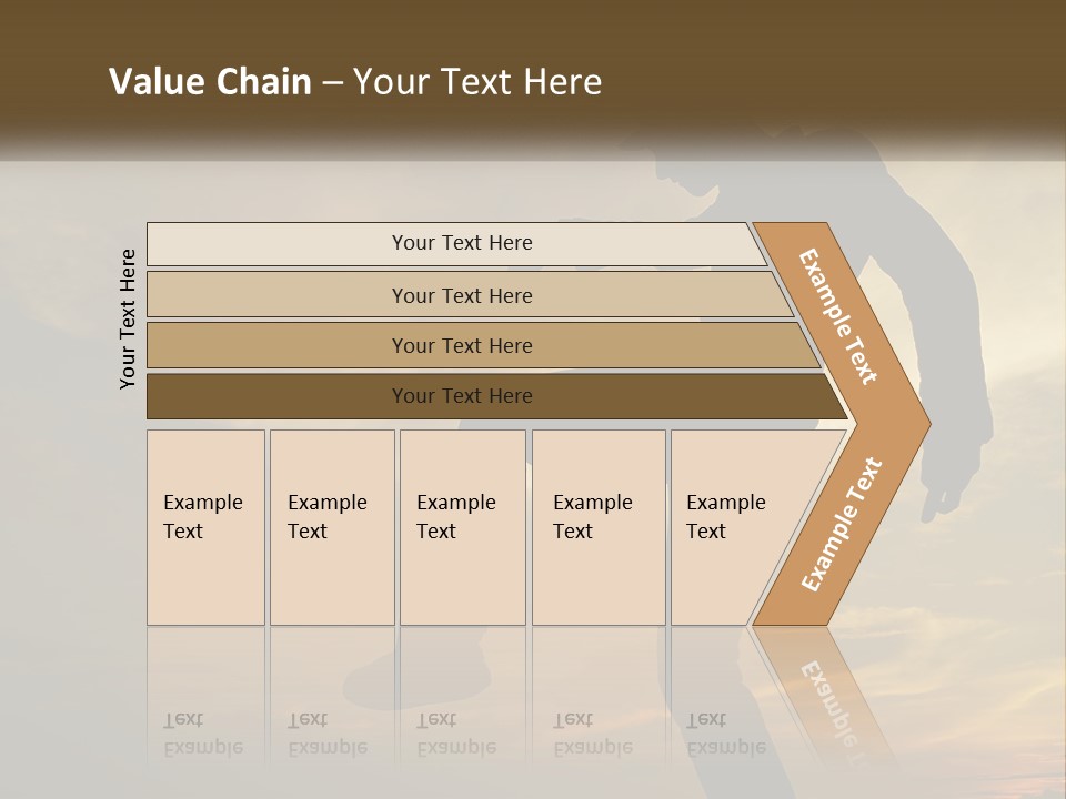 A Silhouette Of A Man Doing A Trick On A Skateboard PowerPoint Template