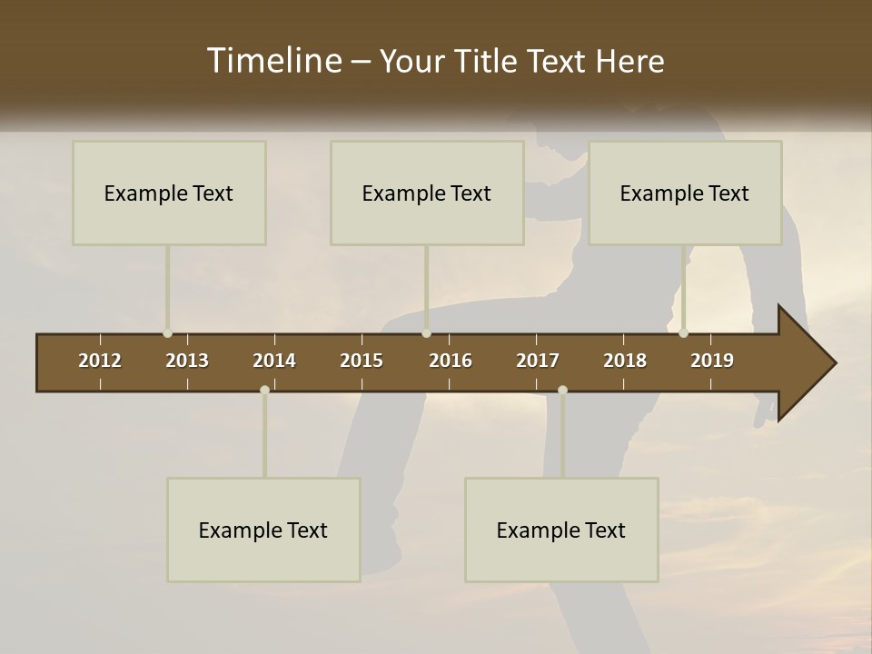 A Silhouette Of A Man Doing A Trick On A Skateboard PowerPoint Template