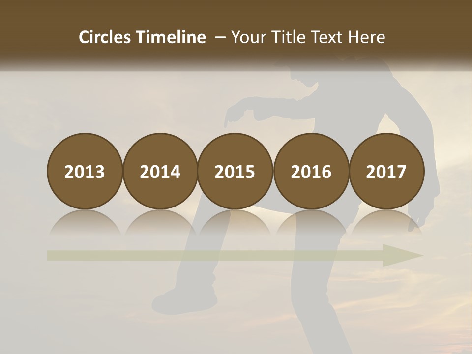 A Silhouette Of A Man Doing A Trick On A Skateboard PowerPoint Template