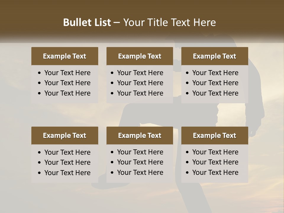 A Silhouette Of A Man Doing A Trick On A Skateboard PowerPoint Template