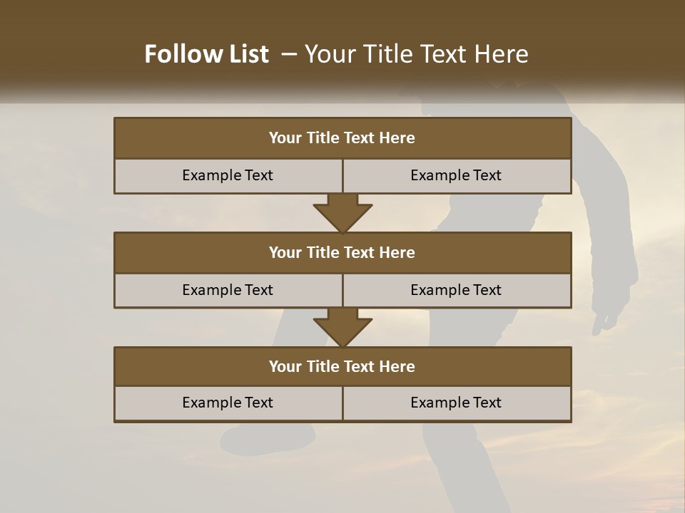 A Silhouette Of A Man Doing A Trick On A Skateboard PowerPoint Template