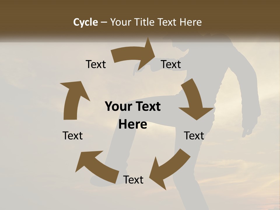 A Silhouette Of A Man Doing A Trick On A Skateboard PowerPoint Template