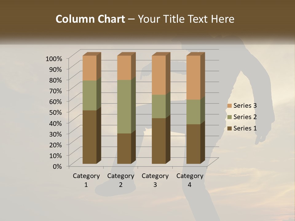 A Silhouette Of A Man Doing A Trick On A Skateboard PowerPoint Template