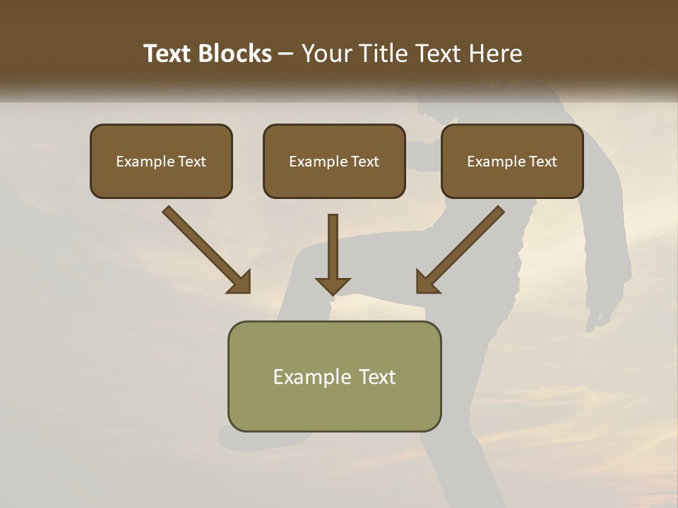 A Silhouette Of A Man Doing A Trick On A Skateboard PowerPoint Template