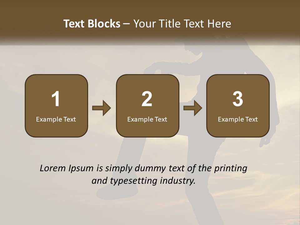 A Silhouette Of A Man Doing A Trick On A Skateboard PowerPoint Template