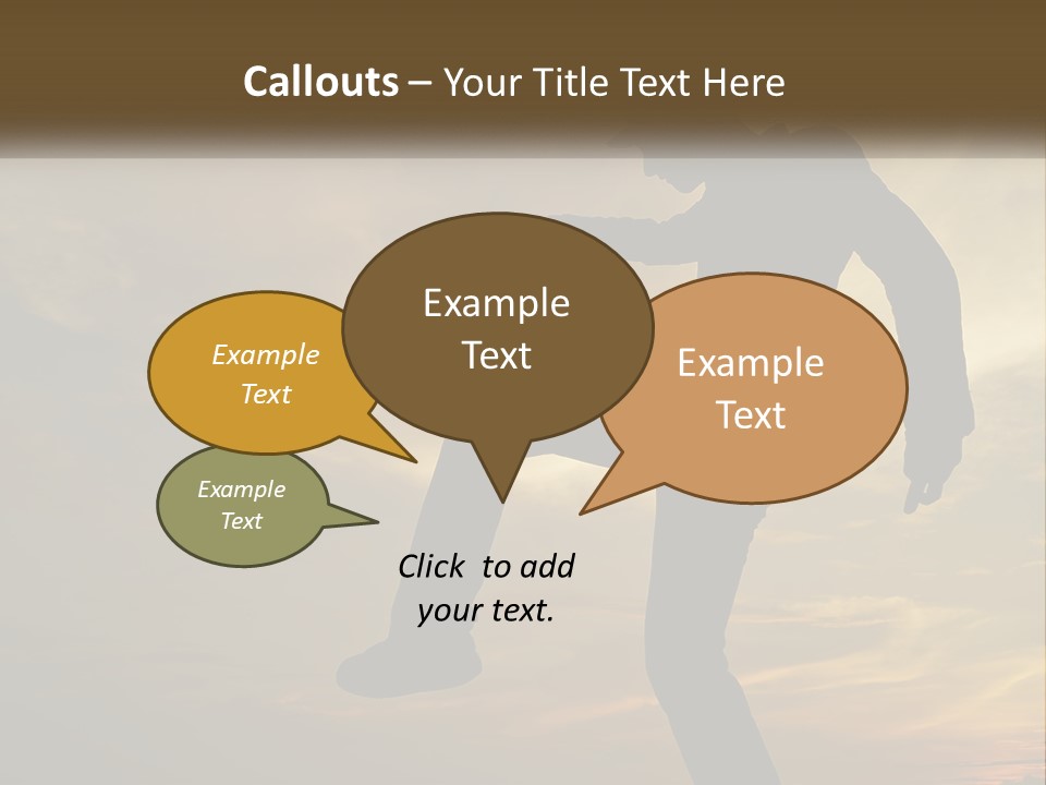 A Silhouette Of A Man Doing A Trick On A Skateboard PowerPoint Template