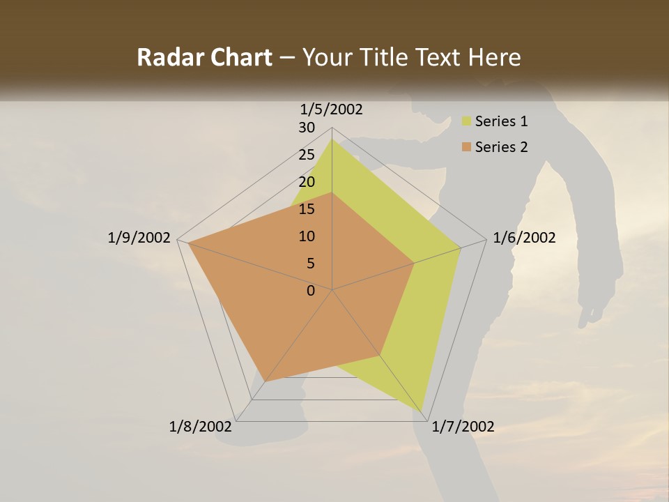A Silhouette Of A Man Doing A Trick On A Skateboard PowerPoint Template