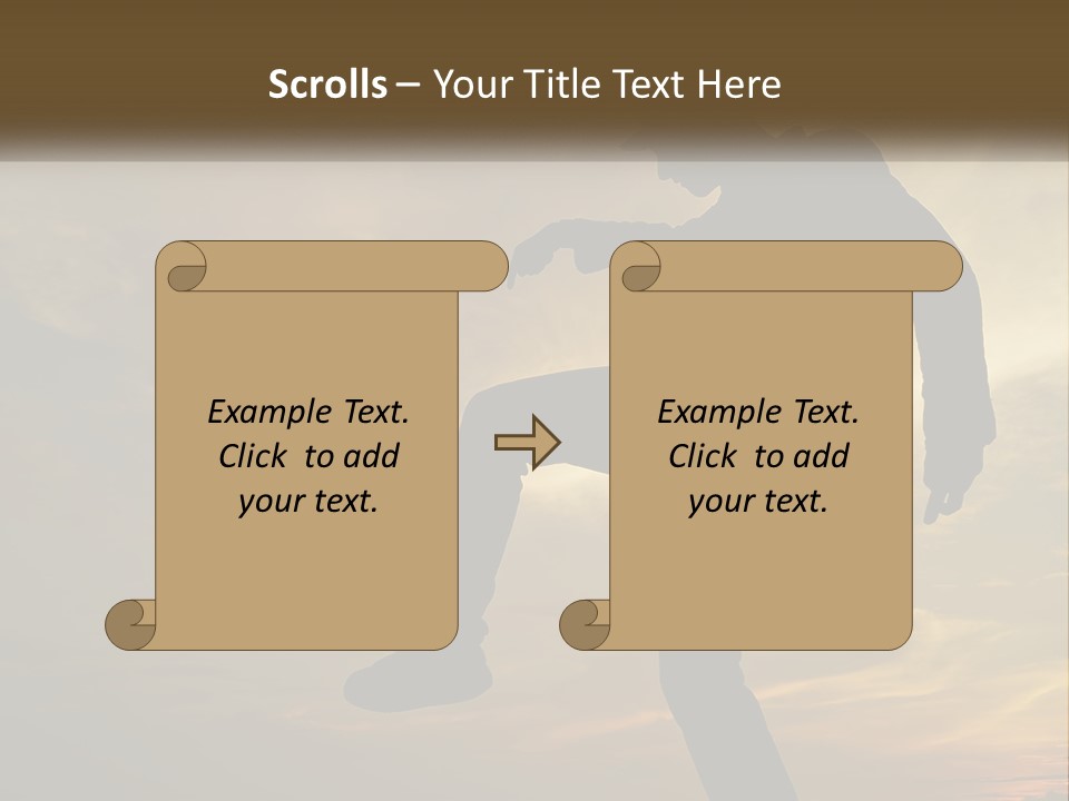 A Silhouette Of A Man Doing A Trick On A Skateboard PowerPoint Template