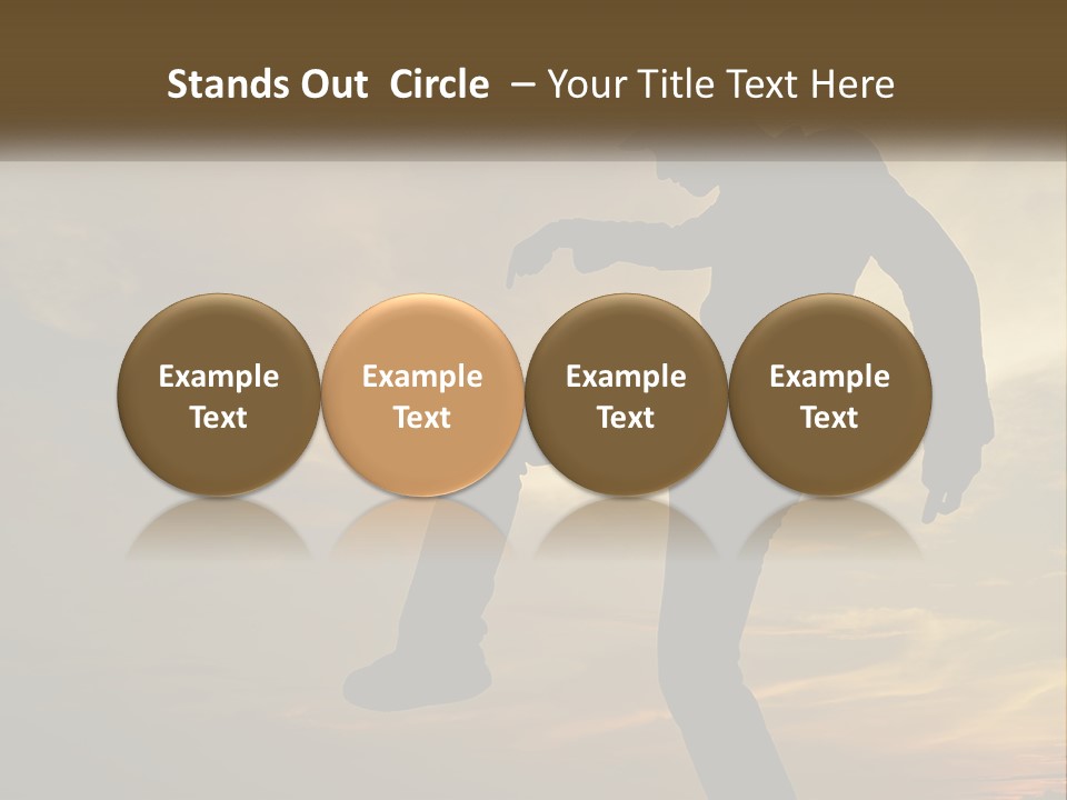 A Silhouette Of A Man Doing A Trick On A Skateboard PowerPoint Template