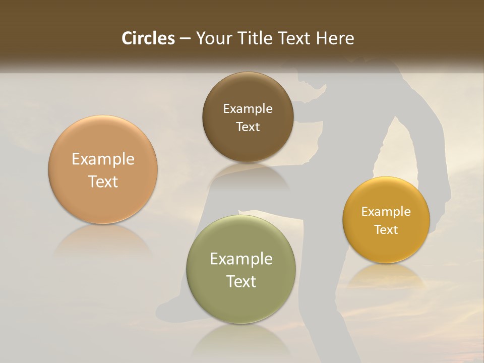 A Silhouette Of A Man Doing A Trick On A Skateboard PowerPoint Template