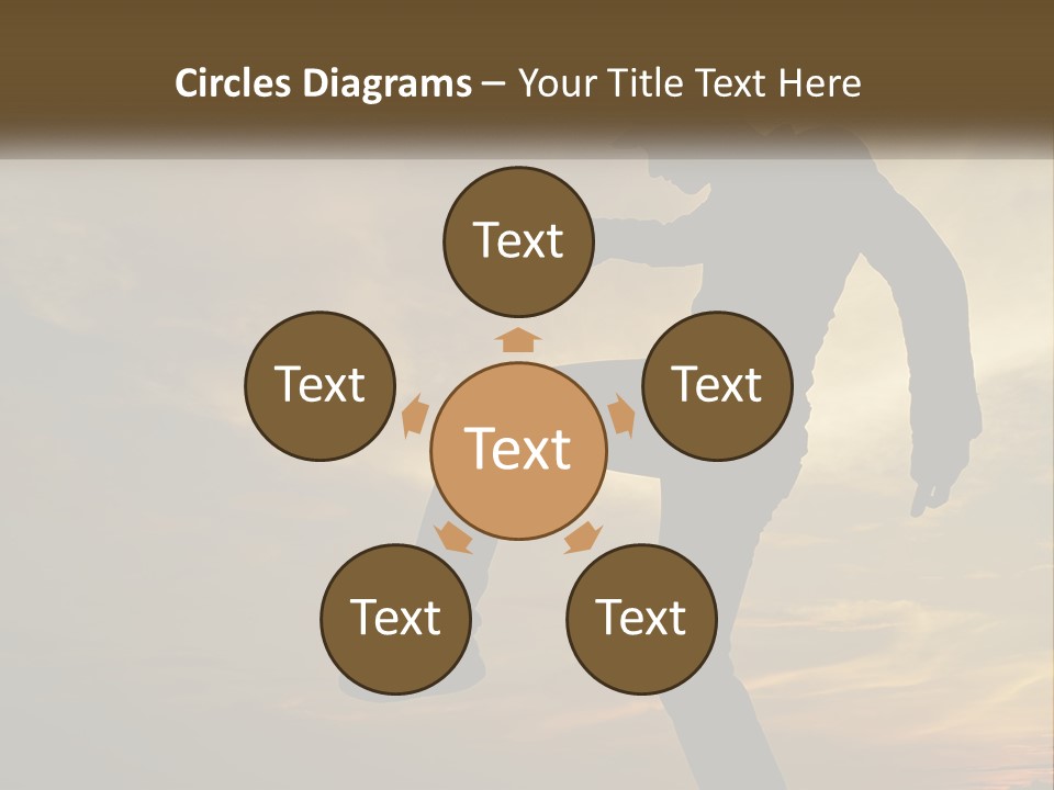 A Silhouette Of A Man Doing A Trick On A Skateboard PowerPoint Template