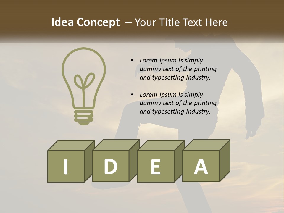 A Silhouette Of A Man Doing A Trick On A Skateboard PowerPoint Template