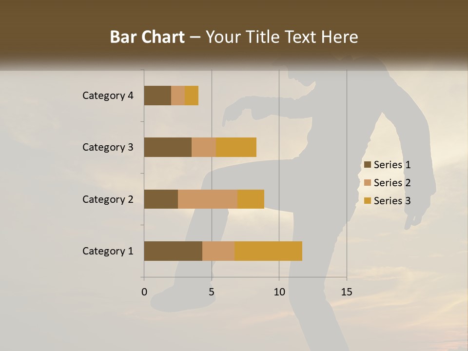 A Silhouette Of A Man Doing A Trick On A Skateboard PowerPoint Template