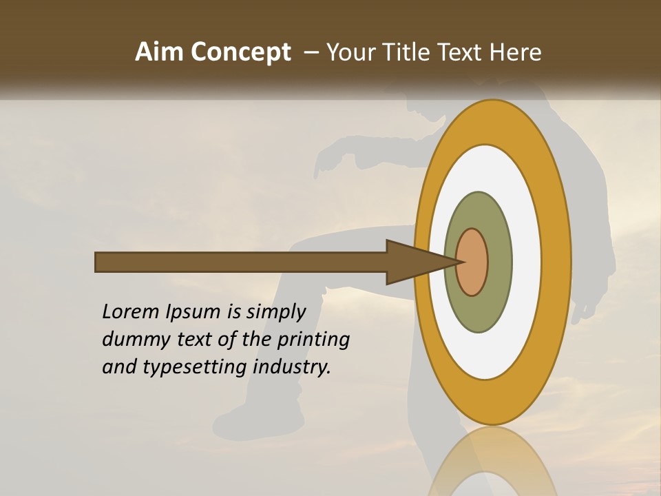 A Silhouette Of A Man Doing A Trick On A Skateboard PowerPoint Template