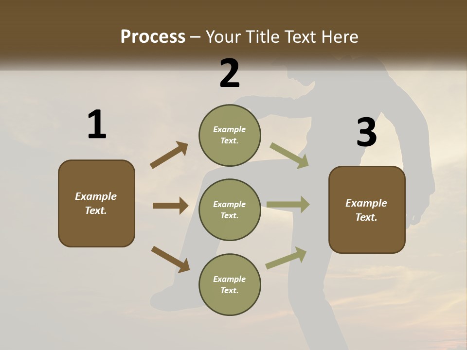 A Silhouette Of A Man Doing A Trick On A Skateboard PowerPoint Template