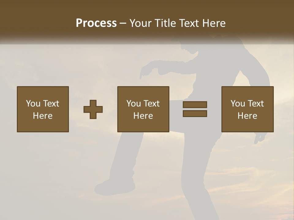 A Silhouette Of A Man Doing A Trick On A Skateboard PowerPoint Template