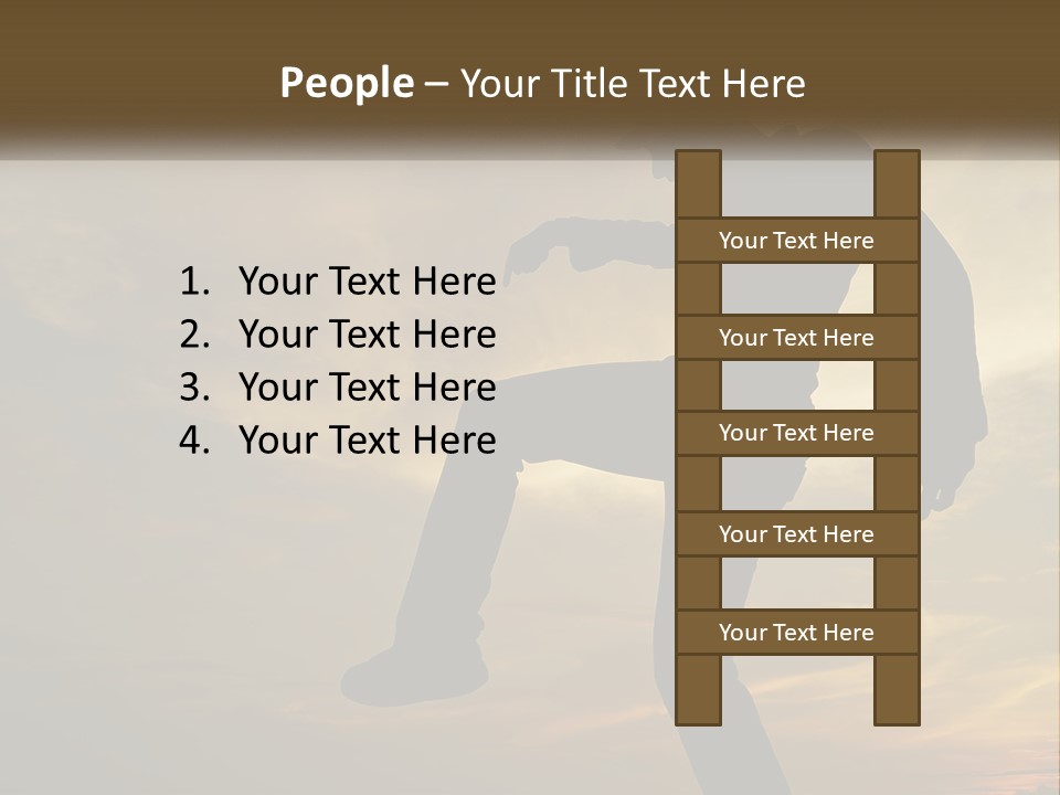 A Silhouette Of A Man Doing A Trick On A Skateboard PowerPoint Template