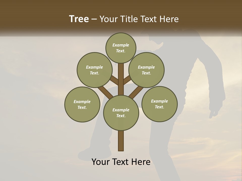 A Silhouette Of A Man Doing A Trick On A Skateboard PowerPoint Template