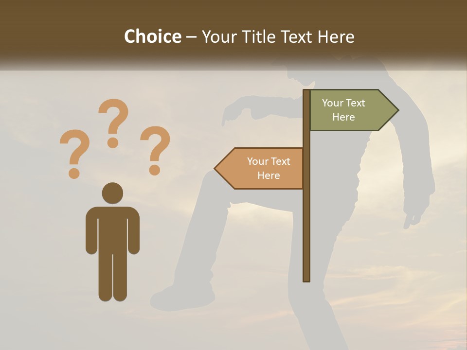 A Silhouette Of A Man Doing A Trick On A Skateboard PowerPoint Template