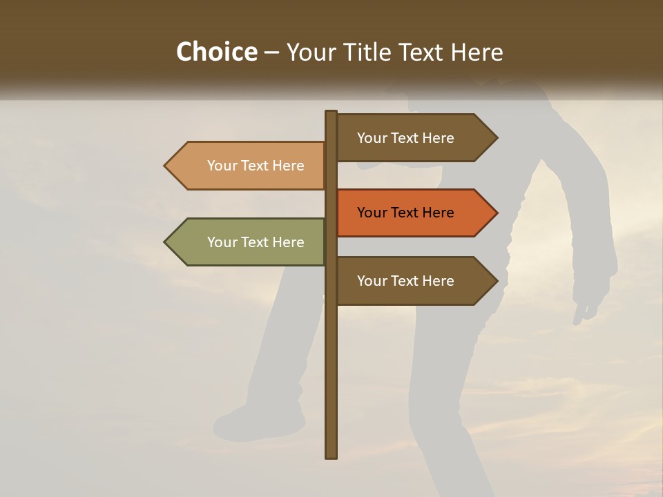 A Silhouette Of A Man Doing A Trick On A Skateboard PowerPoint Template