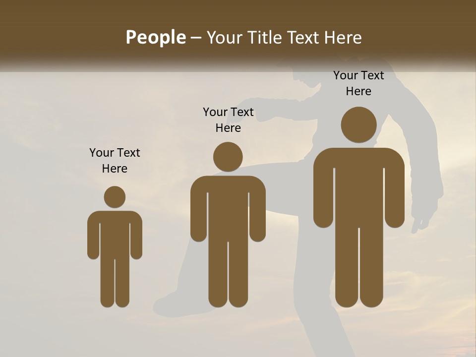 A Silhouette Of A Man Doing A Trick On A Skateboard PowerPoint Template