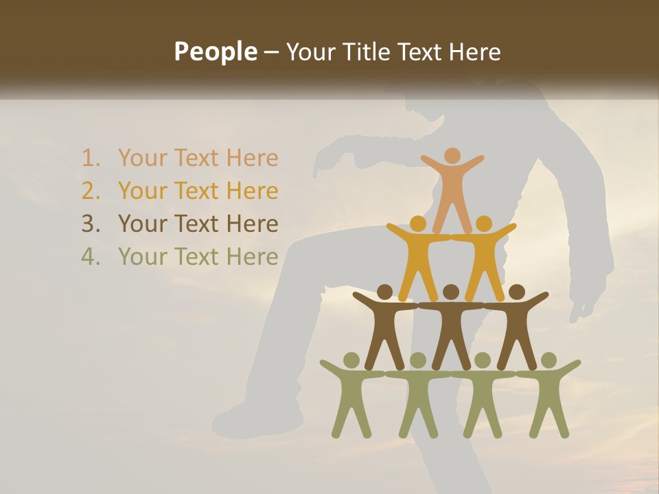 A Silhouette Of A Man Doing A Trick On A Skateboard PowerPoint Template