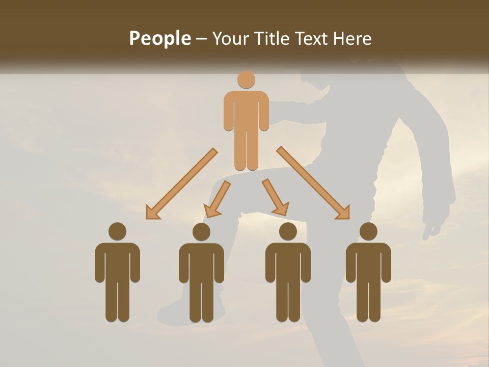 A Silhouette Of A Man Doing A Trick On A Skateboard PowerPoint Template