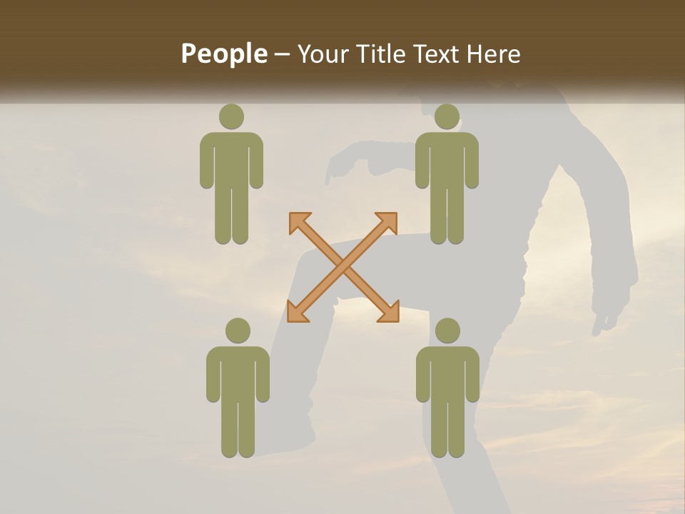 A Silhouette Of A Man Doing A Trick On A Skateboard PowerPoint Template