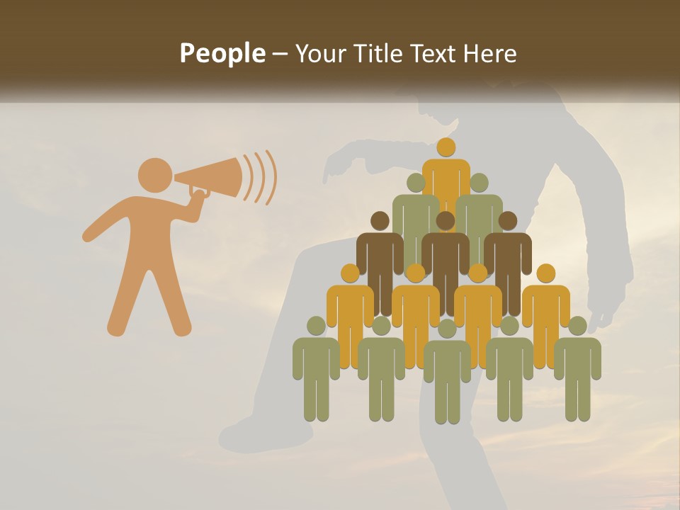 A Silhouette Of A Man Doing A Trick On A Skateboard PowerPoint Template