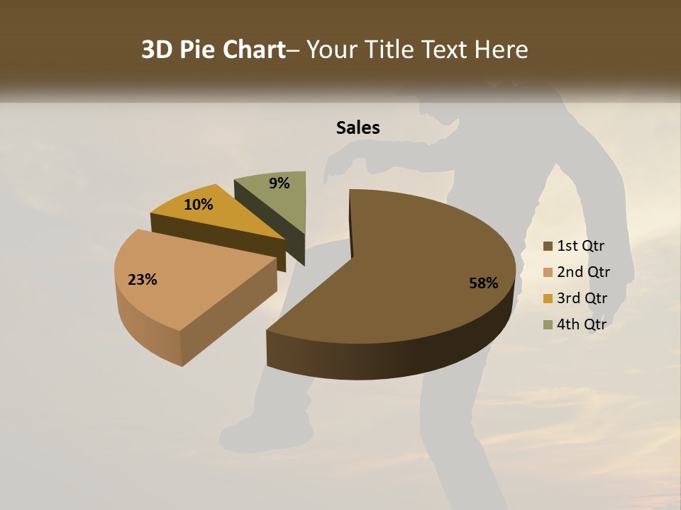 A Silhouette Of A Man Doing A Trick On A Skateboard PowerPoint Template