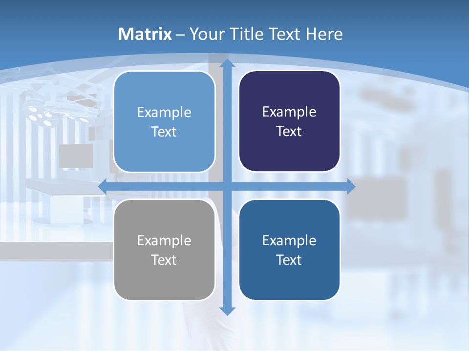 A Person Holding A Tablet With A Hospital Room In The Background PowerPoint Template