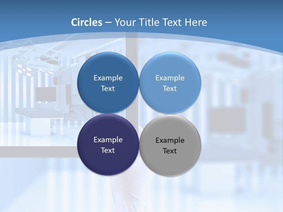 A Person Holding A Tablet With A Hospital Room In The Background PowerPoint Template