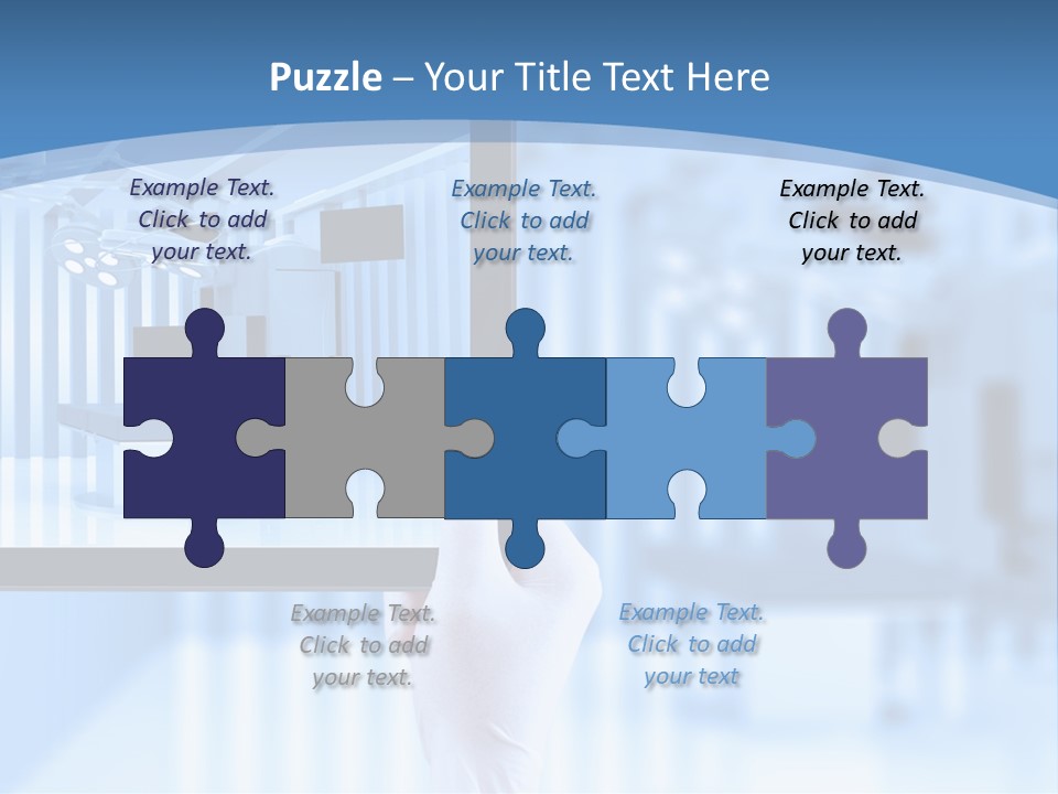 A Person Holding A Tablet With A Hospital Room In The Background PowerPoint Template