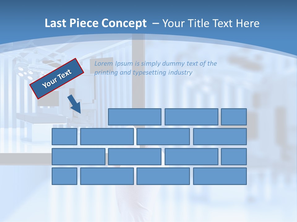 A Person Holding A Tablet With A Hospital Room In The Background PowerPoint Template