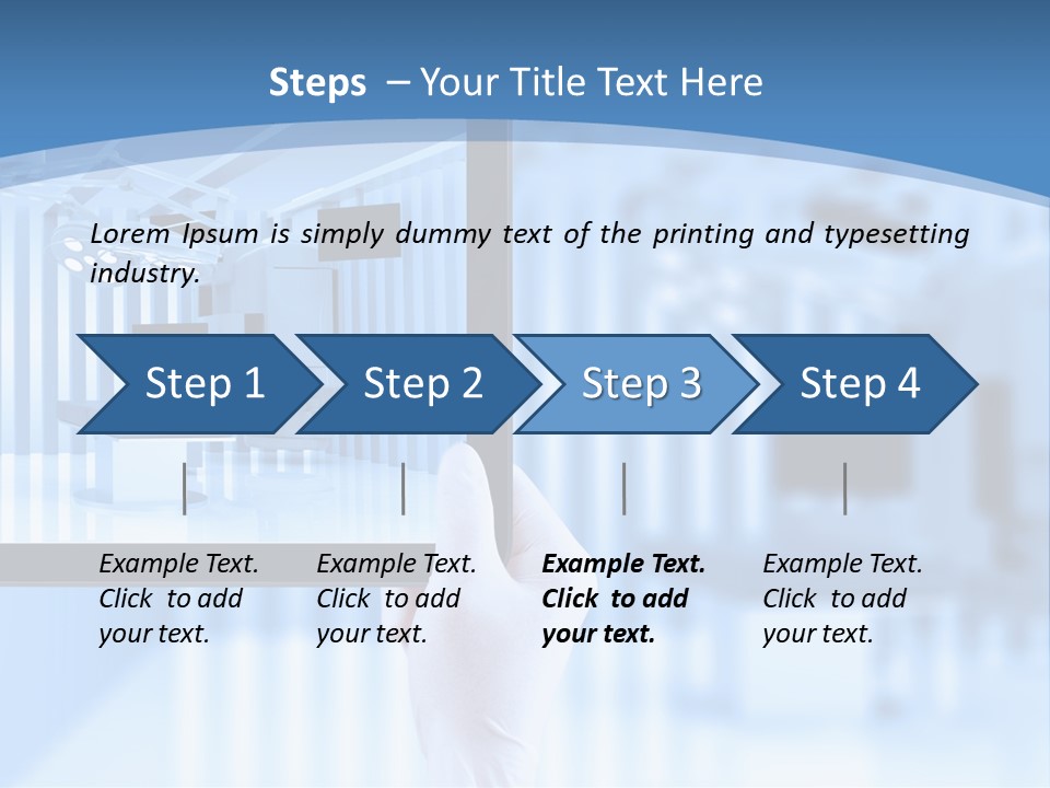 A Person Holding A Tablet With A Hospital Room In The Background PowerPoint Template