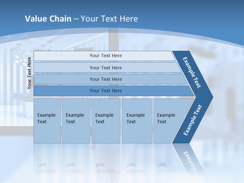 A Person Holding A Tablet With A Hospital Room In The Background PowerPoint Template