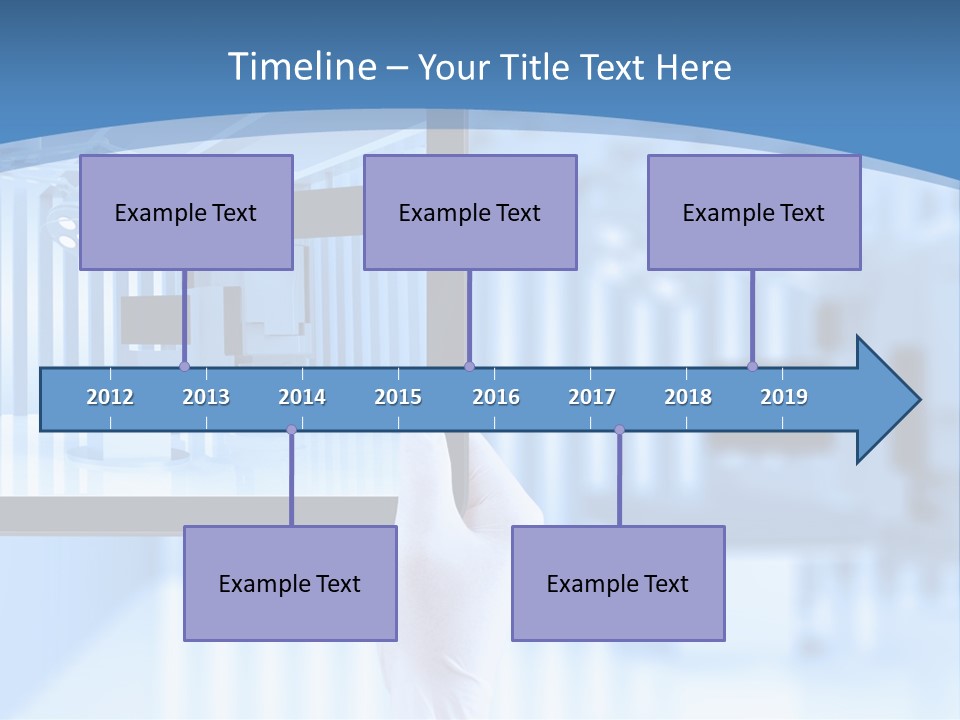 A Person Holding A Tablet With A Hospital Room In The Background PowerPoint Template