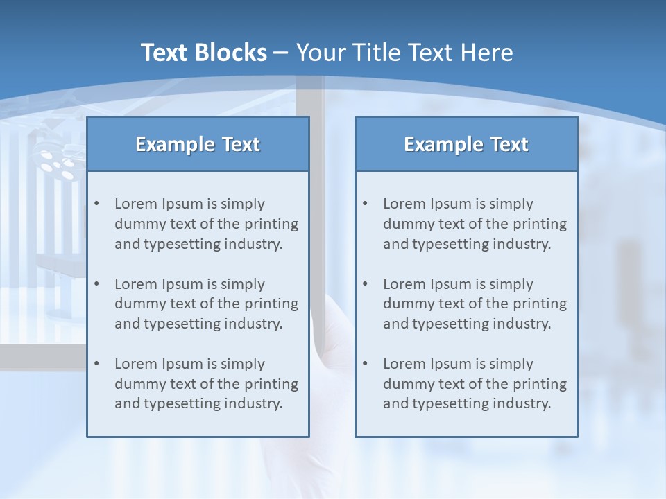 A Person Holding A Tablet With A Hospital Room In The Background PowerPoint Template