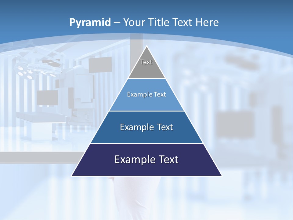 A Person Holding A Tablet With A Hospital Room In The Background PowerPoint Template